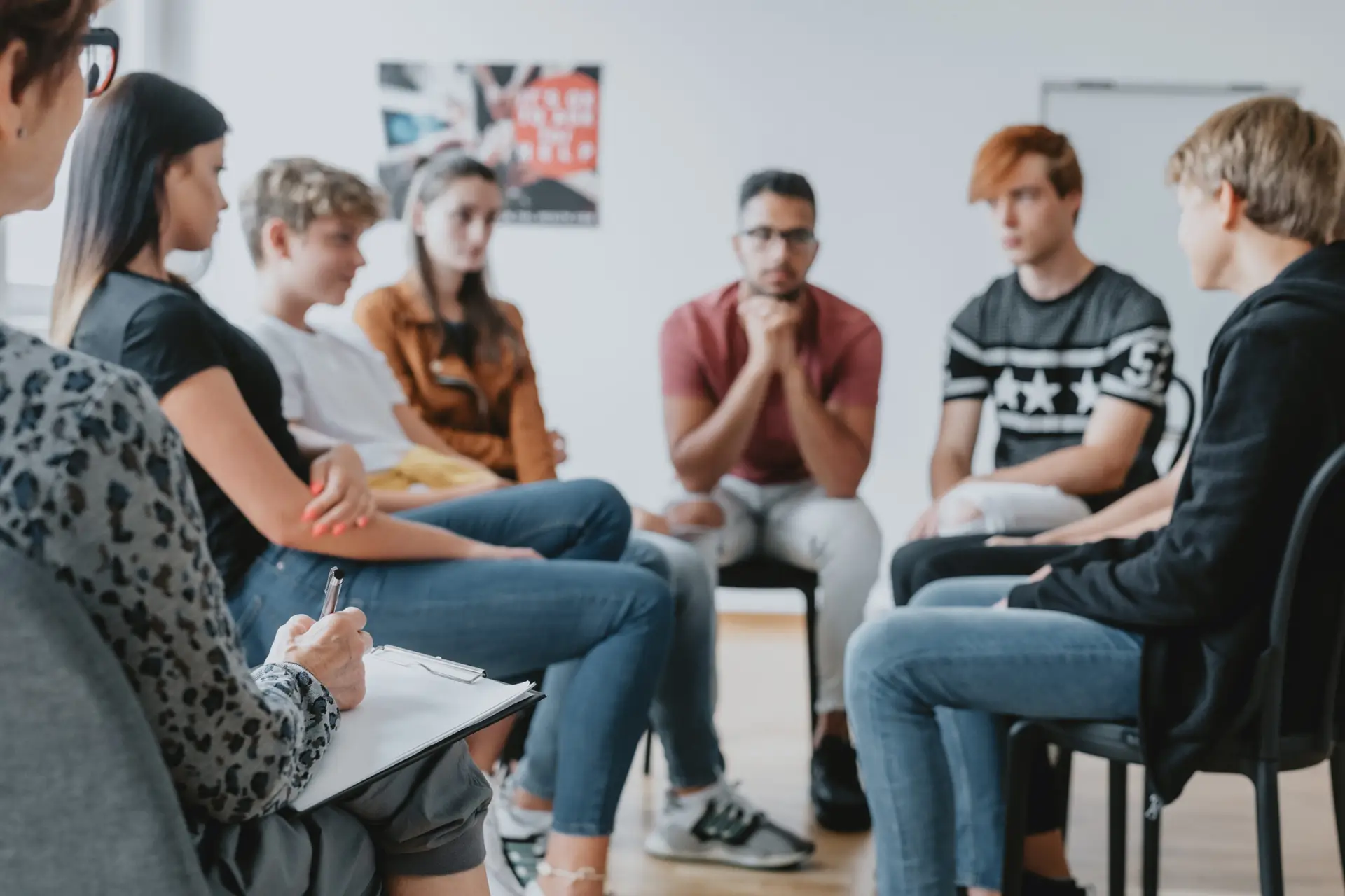 Teen Mental Health Treatment in Andover - therapy session for teenagers