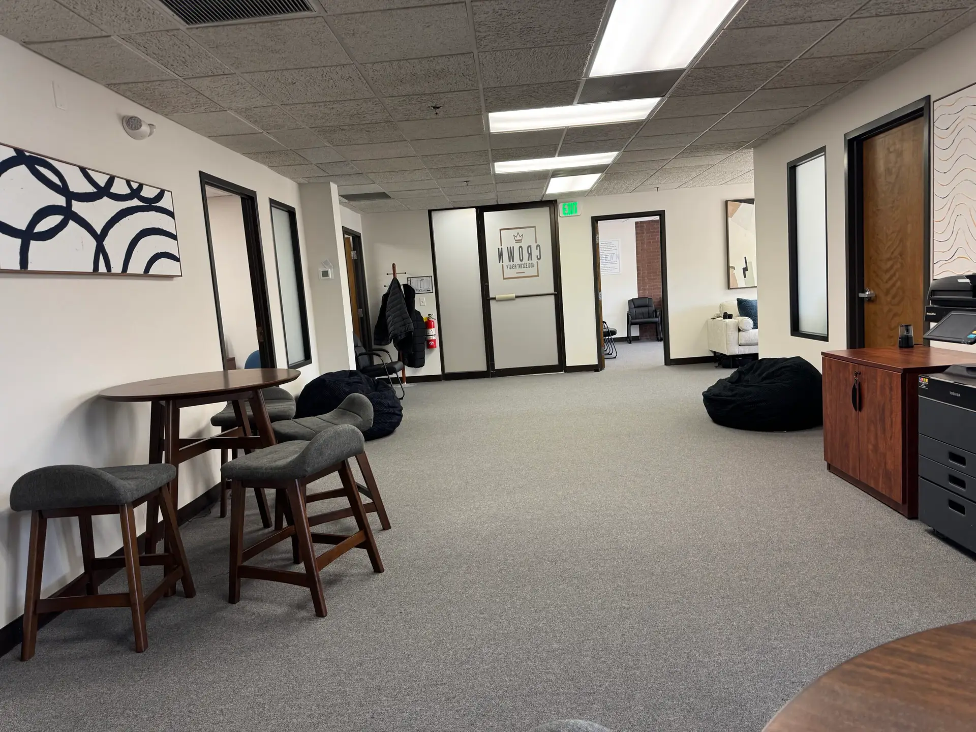 Counseling room for PTSD treatment sessions in Cape Cod, MA