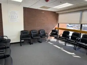 Waiting area at the Crown Adolescent Health teen treatment center in Woburn